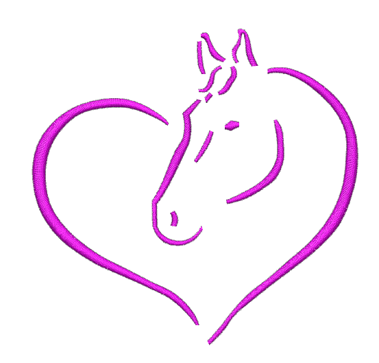Coeur Simple Tete De Cheval Dessin Facile COEUR ET CHEVAL - motifs de broderie