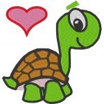 adorable petite tortue motif de broderie machine