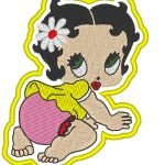 bébé betty appliqué motif de broderie machine