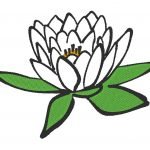 fleur de lotus motif de broderie machine