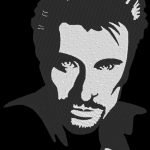 Johnny Hallyday 1 motif de broderie machine de stars françaises