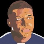kylian mbappé motif de broderie machine