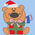 motif de broderie machine nounours de noël