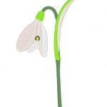 motif de broderie machine perce neige
