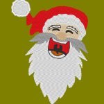 père noël hilare motif de broderie machine