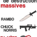 armes de destruction massives motif de broderie machine humoristique