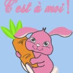 lapin mignon avec une carotte