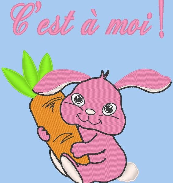 lapin mignon avec une carotte