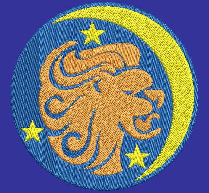 lion 10 x 10 lion signe du zodiaque motif de broderie machine