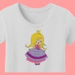 jolie petite princesse Motif de broderie machine cadre  10 x 10/ 20 x 20 Formats des fichiers PES,CSD,EXP,HUS,SHV,VIP,XXX,DST,PCS,JEF,VP3,SEW,EMB… Téléchargement immédiat