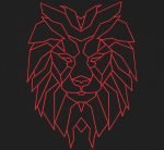 tête de lion géométrique redwork motif de broderie machine