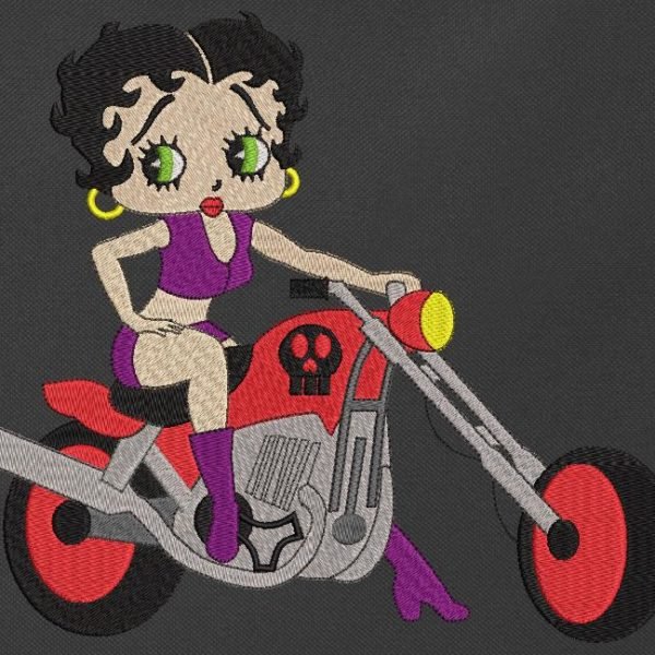 betty boop sur sa moto