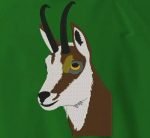 Motif de broderie machine d'une tête de chamois