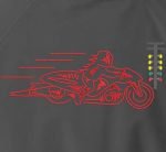 dragster moto motif de broderie machine personnalisé
