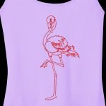 flamant rose redwork