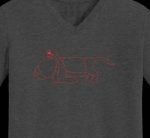 chien basset hound style redwork - Image de 2
