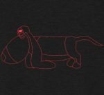 chien basset hound style redwork