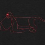 chien basset hound style redwork