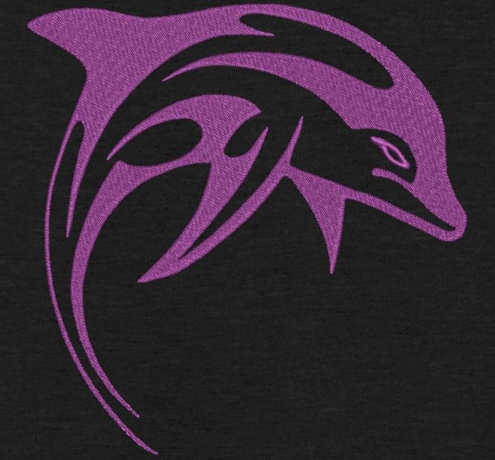 silhouette de dauphin tribal