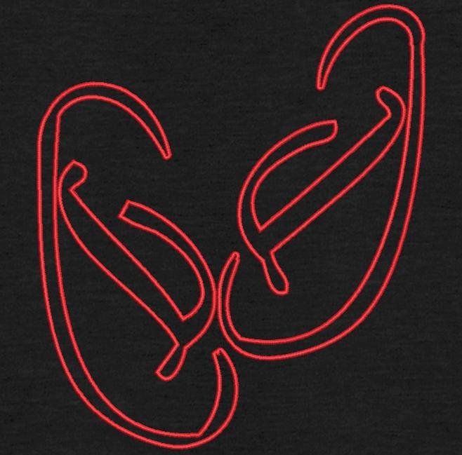 paire de tongs redwork