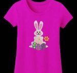 lapin de pâques avec une fleur