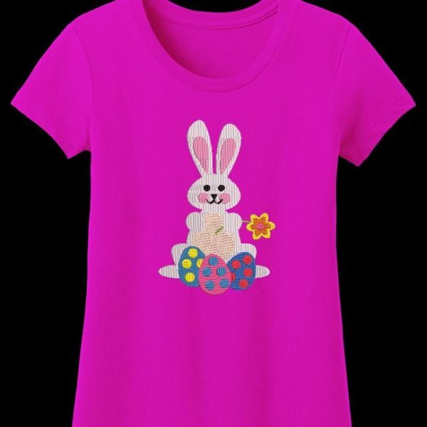 lapin de pâques avec une fleur