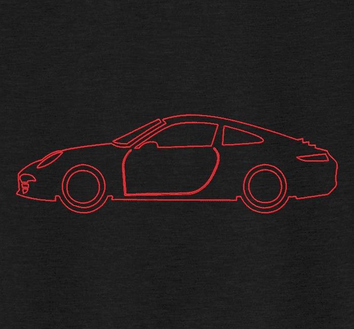 voiture de sport redwork