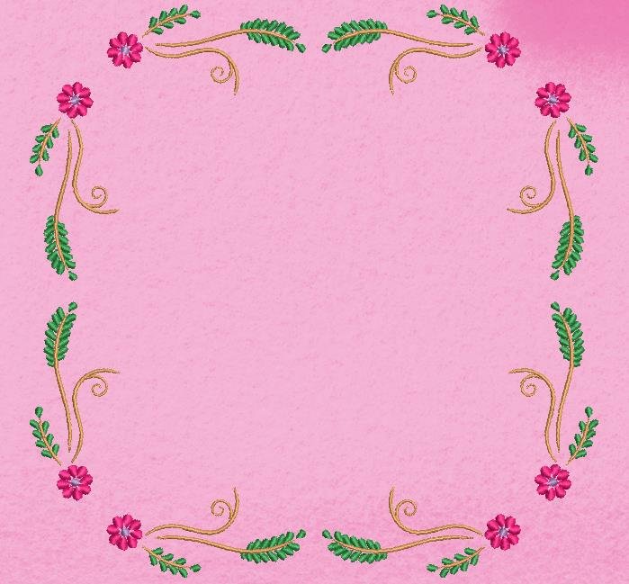 cadre fleuri arabesque 1