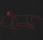 basset hound redwork