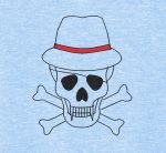 crâne avec un chapeau 2