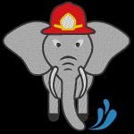 petit éléphant pompier