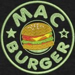 numérisation client motif de broderie machine mac burger