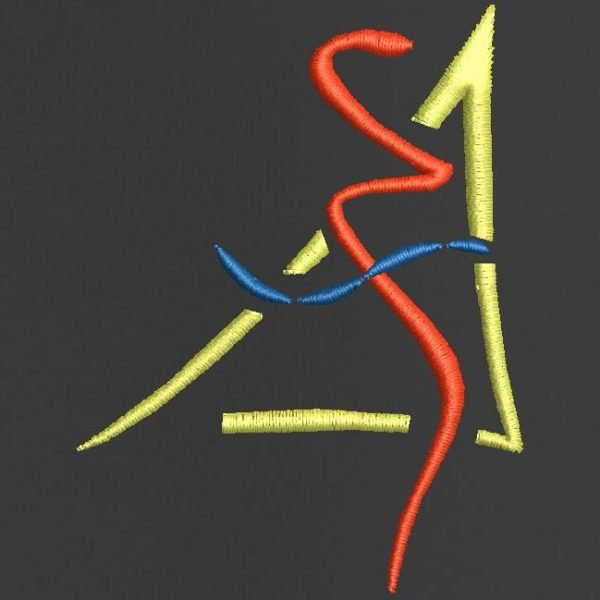 Numérisation logo motif de broderie machine.