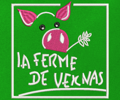 15 cm Numérisation logo la ferme de V – Image 1