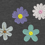 Numérisation 4 fleurs